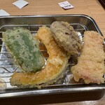 天麩羅処ひらお アクロス店 - お好み定食&野菜（椎茸）