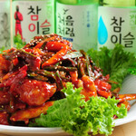 韓国居酒屋ぽちゃぽちゃ - ヤンニョムケジャンと韓国焼酎