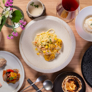 季節感や調和を楽しめるコース◆和の食材をイタリアンで満喫