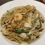 シーメンハン - オイスターソース焼きそばのアップ