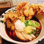 たけうちうどん店 - 下足と舞茸天ぶっかけ(冷) 1,000円