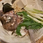 旬肴・旬鮨 北浜 やっこ - 鯛の煮たやつ？ポン酢で美味しかった