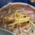 創作白湯 かなで食堂 - 生姜をトッピングしてみました
