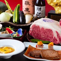 鮨・鉄板焼 彩 - とろけるサシが特徴の、神戸牛の炙り鮨やお好きな部位を選べる鉄板焼きをご堪能いただけるコース【葵】