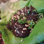 炭火焼酒亭ローリンストーン - 蝦夷鹿 刺３点盛り　ズームアップ