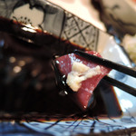 炭火焼酒亭ローリンストーン - 蝦夷鹿刺身３点喰らう