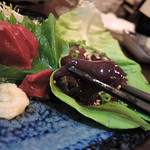 炭火焼酒亭ローリンストーン - 蝦夷鹿刺身３点喰らう