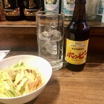 福福 やきとり店 - お通しのキャベツが秀逸
