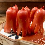 福福 やきとり店 - オイっ、オイっ　千と千尋の顔ダルマのかけ声笑笑