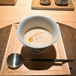 炭割烹 新谷 - じゃがいもと岡山県産ブラウンマッシュルームのポタージュ