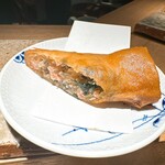 炭割烹 新谷 - 徳島県産茄子を使った鶏の春巻き ◎