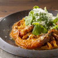 ソフトシュリンプの濃厚トマトクリームパスタ