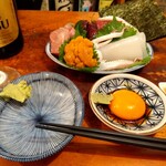 ささの葉 - 選べる刺盛りに瓶ビール