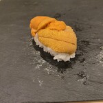 菊水鮓 - 北海道バフンウニと礼文ムラサキウニ