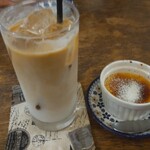 スパニッシュバル＆カフェ ニュートラル - コース　デザートとカフェラテ