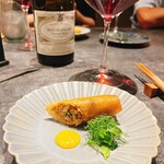 焼鳥 感呼鶏 - きのこの春巻き