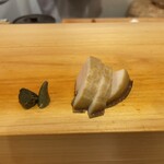 鮨 太一 - 鮑と肝◎