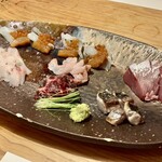 千ふく - 鮮魚盛り合わせ　とろさわら・キンキ・はまち・鯨…