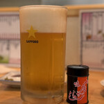 豊田屋 - 生ビール（大）　880円