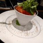 美食クラブ まさき家 - トマトとクリームチーズのカプレーゼ