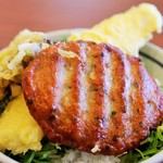 丸亀製麺 - さつま揚げとイカ天と舞茸天に天丼用ごはん