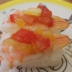 Kappasushi - トマトとパプリカのソルトソース 海老