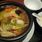 珍味園 - 特製海鮮焼きビーフン土鍋