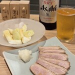 十割蕎麦ハレニチ - 冷製鴨ロースと白ネギとイカのぬた和え