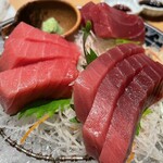 吟醸マグロ - マグロ刺身三種盛り