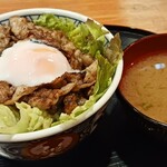 焼肉丼 みらく - サンフレ丼＆みそ汁