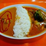 ロイヤルカリー＆カフェ - カレー２品＋ライス＋ドリンク￥６５０（チキン・野菜）