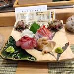 築地寿司清 銀座四丁目店 - 刺身盛り合わせ