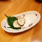 いざかや しん - いぶりがっこのクリームチーズ巻きです(o^^o)