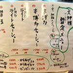 博多とんこつ 天神旗 - 暫定メニュー