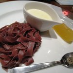 イタリアン レストラン ピンナピンナ - 赤ワインを練り込んだ手打ちタリアテッレ・ゴルゴンゾーラソース