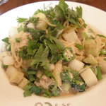 Pastaと料理 Madame Kiｃo - ランチ～大葉と明太子、ナス、オクラ、大根、ヤングコーンの和風スパゲッティ