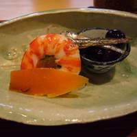 じき 宮ざわ - お正月料理　一番目の皿　からすみ・エビ他