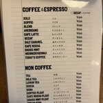 コーヒージュリー - メニュー（ドリンク）