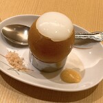 鳥料理 有明 - フレンチ地玉子の温玉