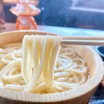 丸亀製麺 - スルスル入る、中細の麺♬
