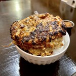 ぱぱばーぐまますいーつ - 無理やり丼にハンバーグを乗せました！