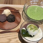 and BLUESTAR - 安堵の彩り抹茶セット（アイスは追加料金でミニパフェに変更）