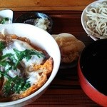 Edo masa - ひれかつ丼とそばのセット