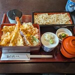 あさひ山 蛍庵 - 天重+おそば