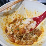 鶏paitan 心麦 - 冷やしキーマカレーまぜそば