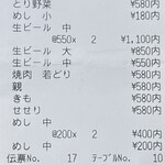 前島食堂 - 本日のお会計