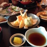 平野鮮魚 - 天ぷら定食に刺身単品
