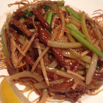 銀座アスター - 牛肉とセロリの焼きそば