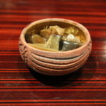 坂ぐち - 小鉢（箸休め：山葵の茎の炊合せ）