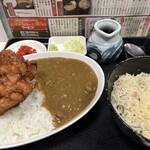 そば処 更科 - 〈からあげカレー〉ミニそば(冷)付き